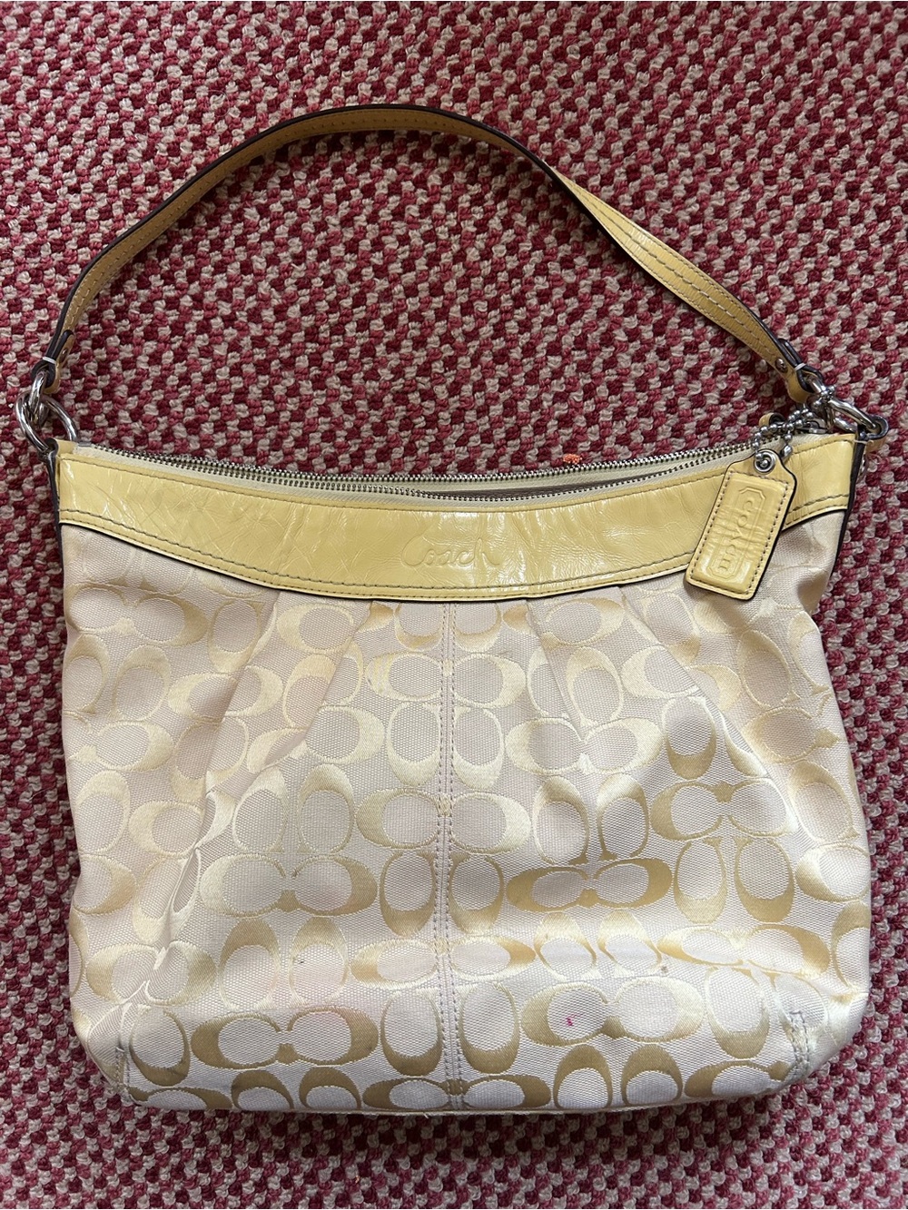 Coach Yellow Signature Hobo Bag